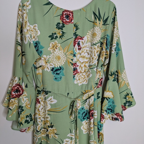 Hello Molly ⚜️ Floral High Low Dress - Green and Yellow - Picture 15 of 15